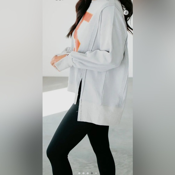 In Loom Jersey Washed Pullover Color Stonewash Womens Size Small Oversized - Picture 3 of 13